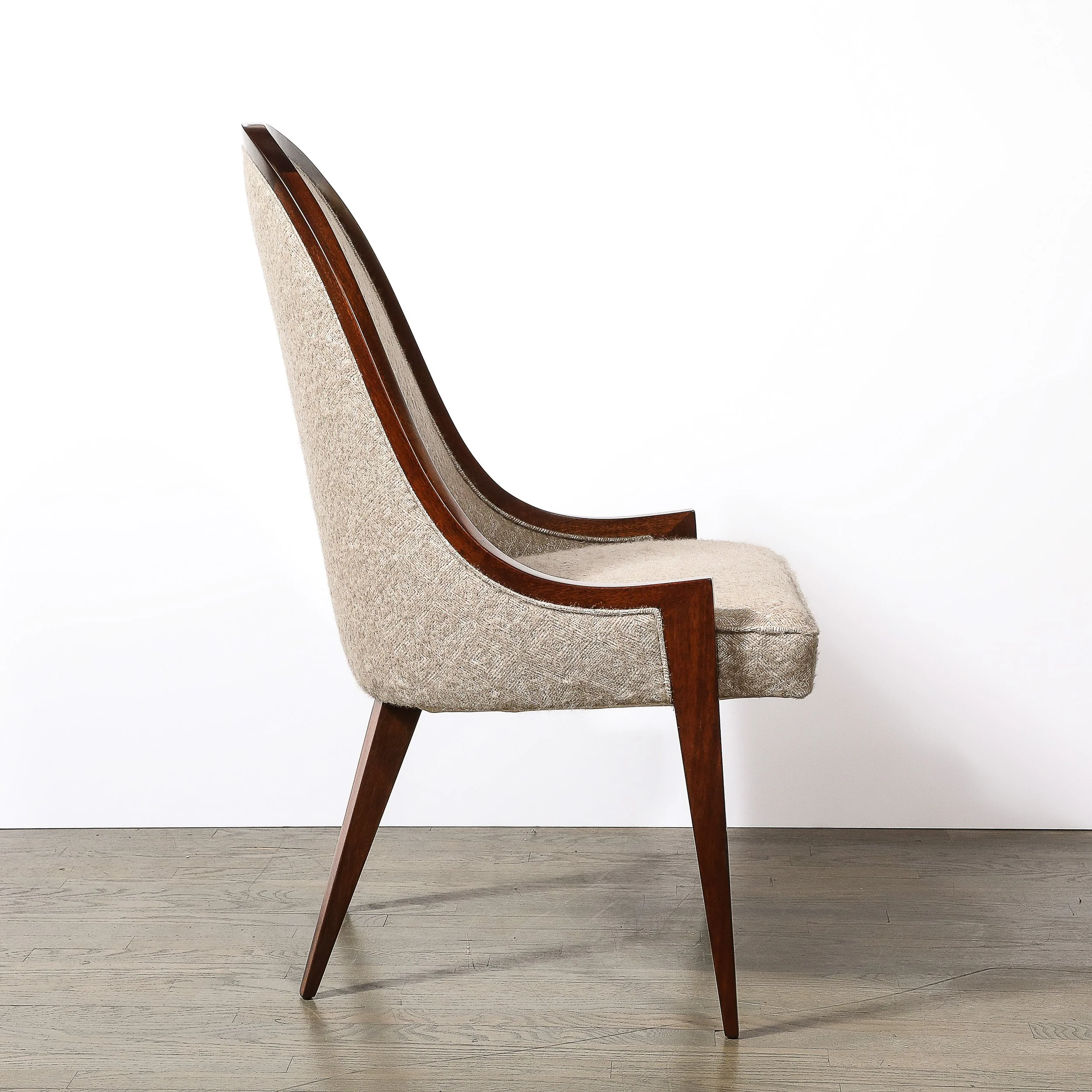 Pair of Mid-Century Modernist Gondola Slipper Chairs by Harvey
